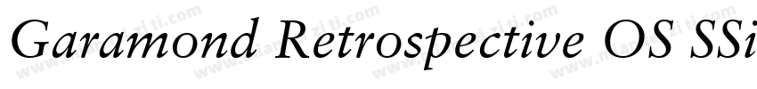 Garamond Retrospective OS SSi Normal字体转换